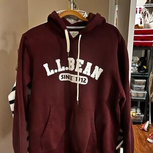 L.L. Bean Maroon Logo Hoodie